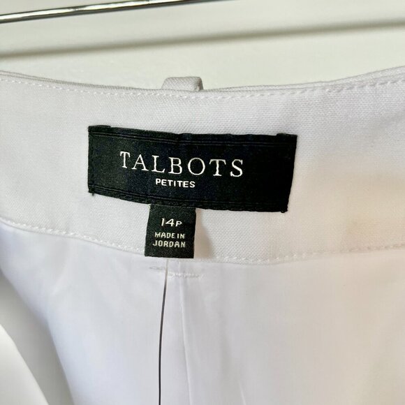 TALBOTS Pants  White HERITAGE  Straight Leg New w Tags Size 14 - Picture 3 of 14